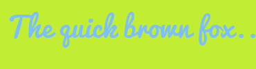 Image with Font Color 7BBFFF and Background Color C1EE32